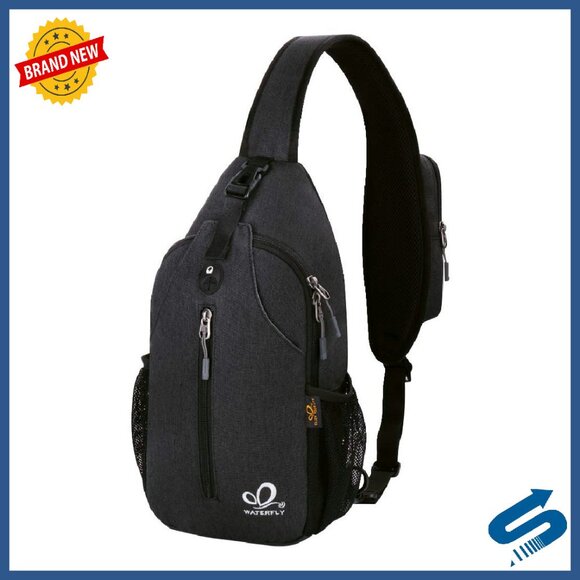 Water-Resistant Crossbody Sling Backpack for Travel & Hiking - 6L Capacity
